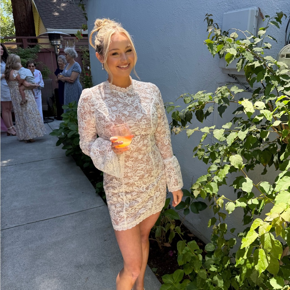 Irina Mini Lace Long Sleeve Dress Line and Dot REVOLVE - Picture 3 of 3
